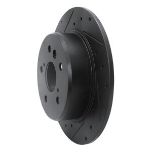 Lexus RX300 Brake Rotor (1) - Rear Left - R1 Concepts - Drilled & Slotted - Black - `99-`03